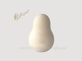 UITVERKOCHT Blanco tuimelaar met geluid, 14 cm