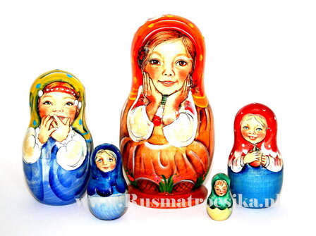 Matroesjka &#039;Meisjes&#039;, 5-delig