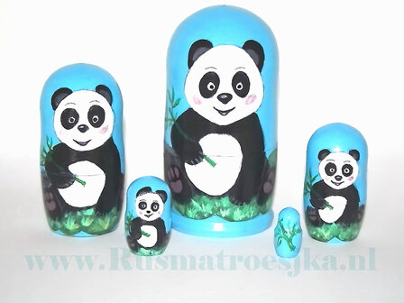 Matroesjka &#039;Panda&#039;, 5-delig