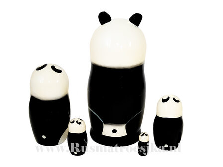 Matroesjka &#039;Panda&#039;, 5-delig