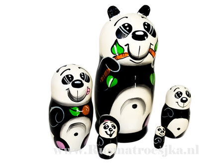 Matroesjka &#039;Panda&#039;, 5-delig