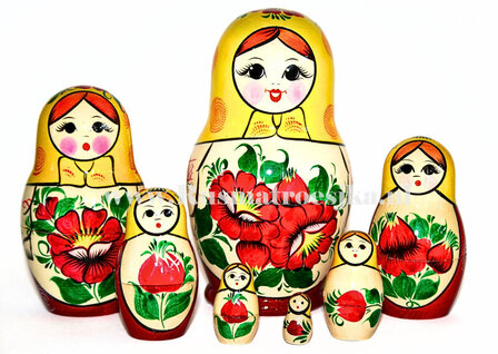 UITVERKOCHT Traditionele Matroesjka 'Rossiyanka', 7-delig