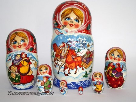 Matroesjka &#039;Winterfeest&#039;, 7-delig