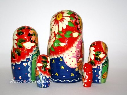 Matroesjka-sprookje &#039;Kolobok&#039;, 5-delig 