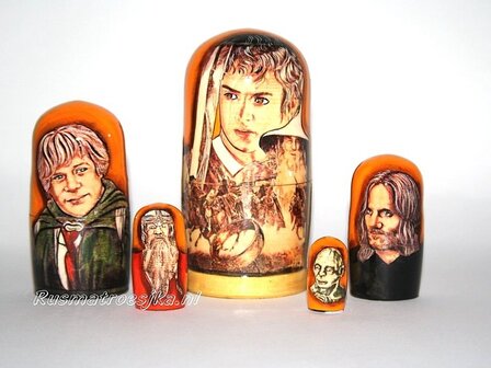 Matroesjka &#039;Lord of the Rings&#039;, 5-delig