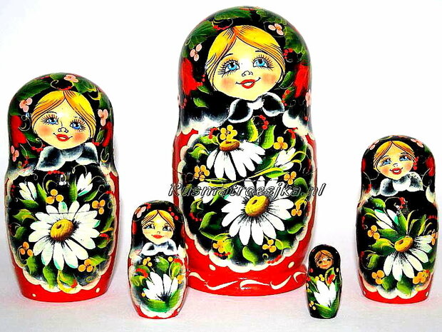 Matroesjka, 5-delig. 17 cm