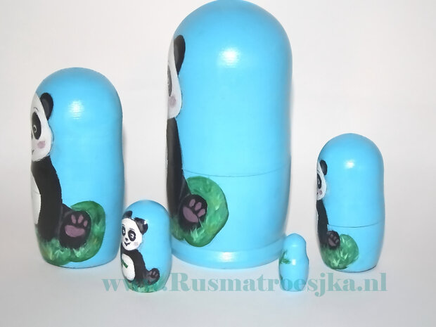 Matroesjka 'Panda', 5-delig