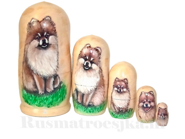 Matroesjka 'Pomeranian', 5-delig