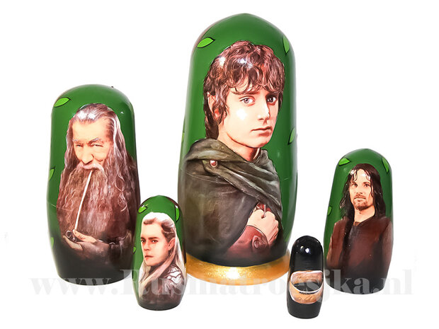 Matroesjka 'Lord of the Rings', 5-delig, 18 cm