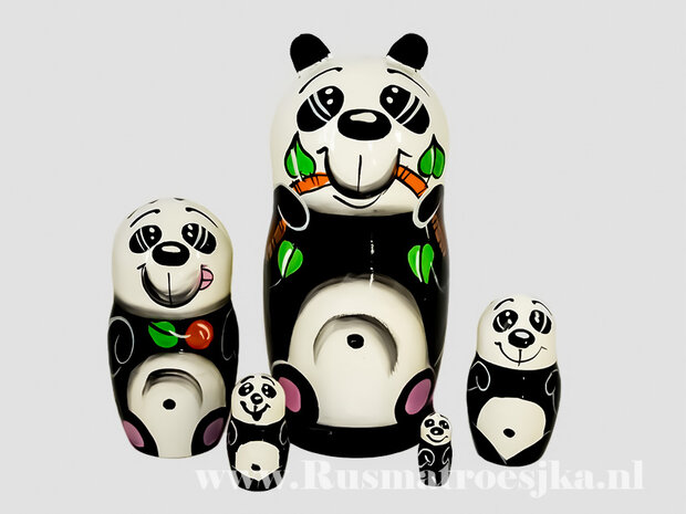 Matroesjka 'Panda', 5-delig