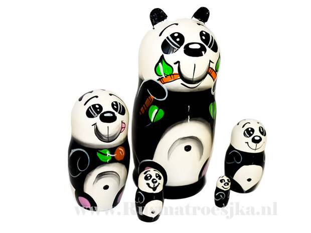 Matroesjka 'Panda', 5-delig