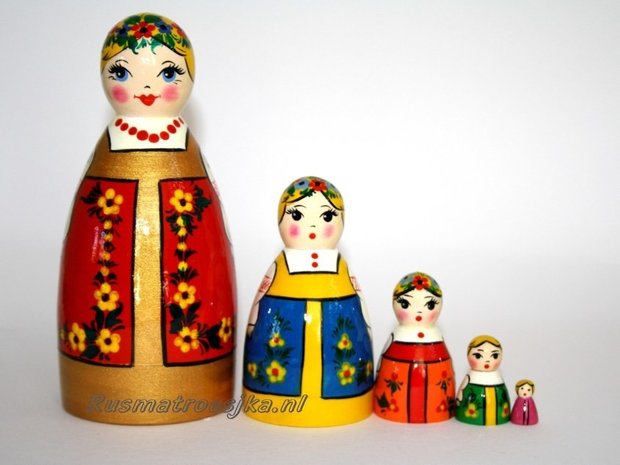 Matroesjka 'Khorovod', 5-delig