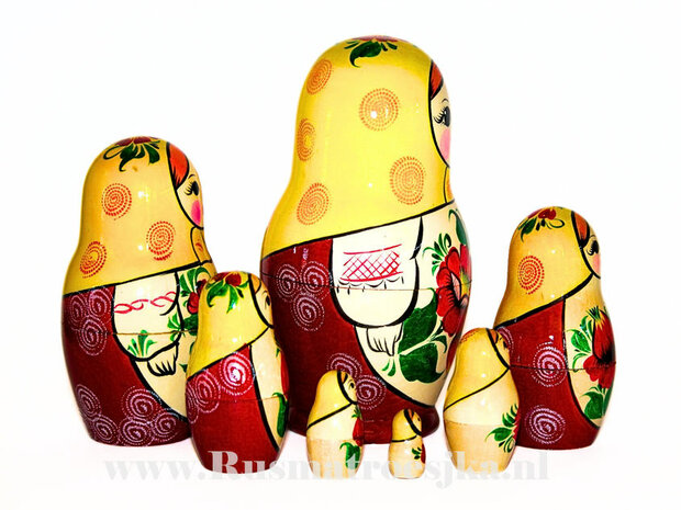 UITVERKOCHT Traditionele Matroesjka 'Rossiyanka', 7-delig