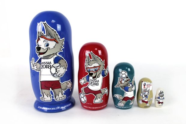 Matroesjka wolf Zabivaka World Cup 2018 FIFA