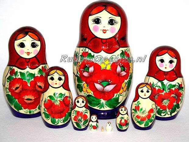 UITVERKOCHT Traditionele Matroesjka 'Souvenir', 10-delig