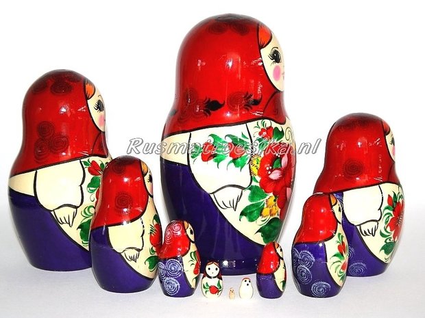 UITVERKOCHT Traditionele Matroesjka 'Souvenir', 10-delig