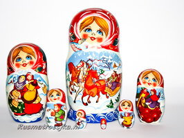 Matroesjka 'Winterfeest', 7-delig