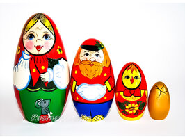 Matroesjka-sprookje 'Kip Rjaba', 4-delig 