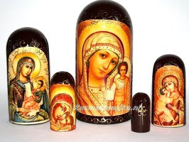 Matroesjka 'Religie', 5-delig, 17 cm